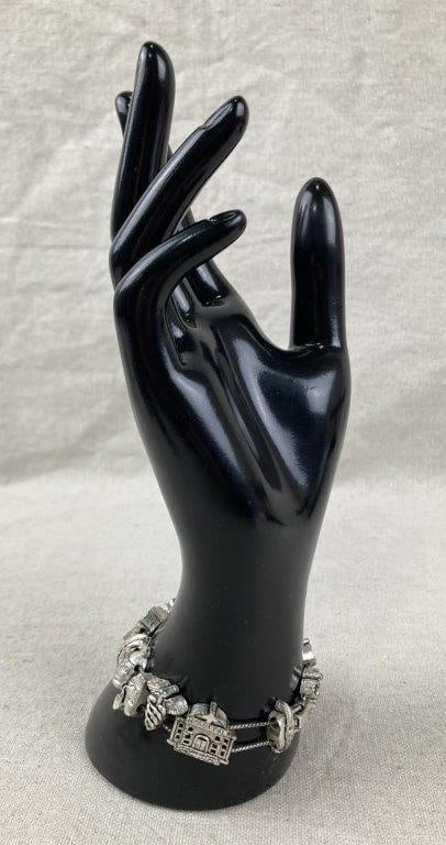 Silvertone Medical Nurse Slide Charm Bracelet - 3