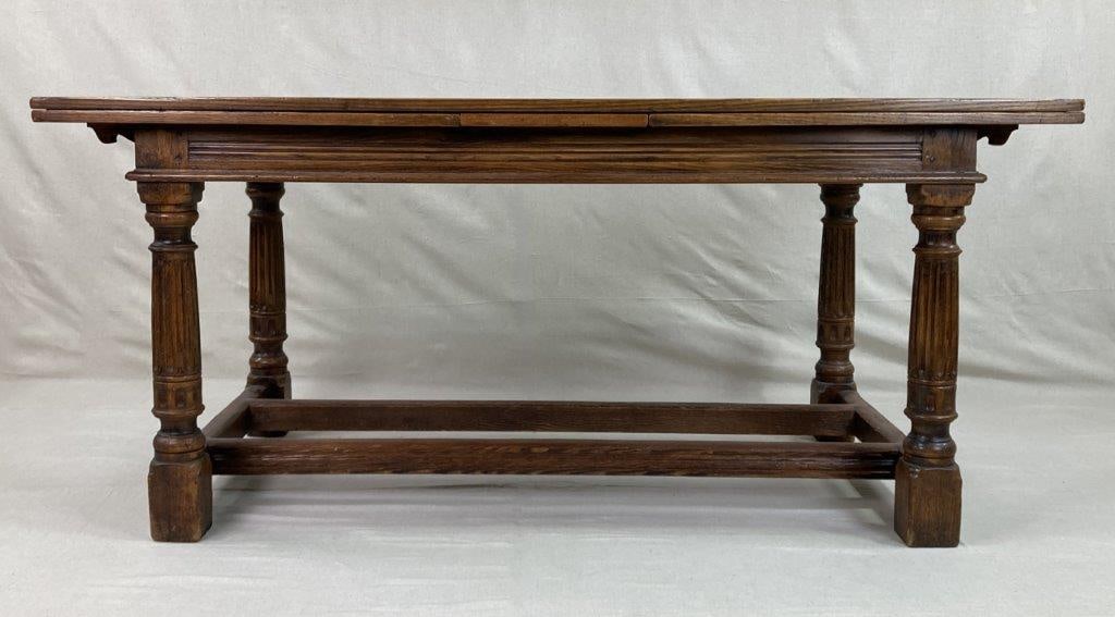 Arts and Crafts Oak Refectory Table - 4