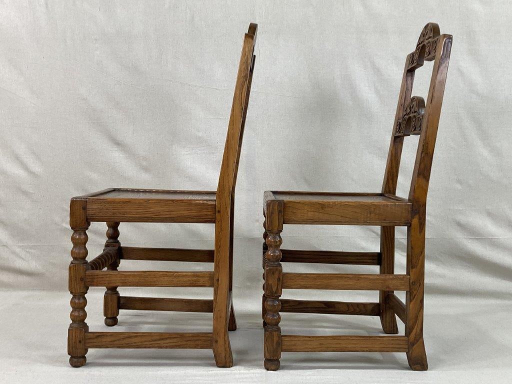 Four Arts and Crafts Chairs - 9