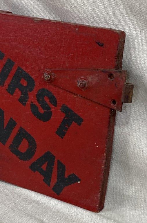 Antique Mule Auction Advertisement Sign - 3