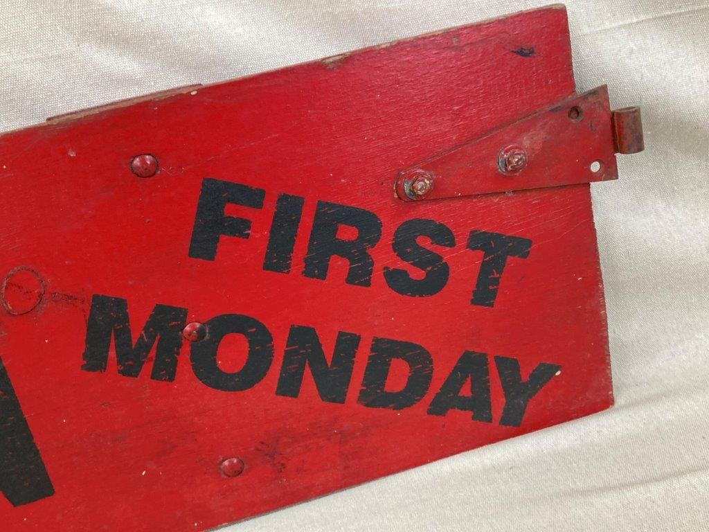 Antique Mule Auction Advertisement Sign - 5