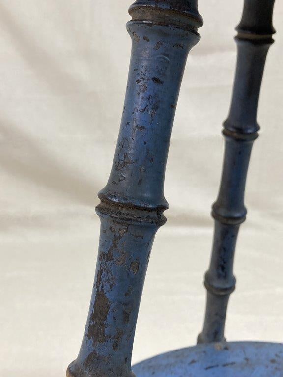 Blue Painted Two-Tiered Stand - 5