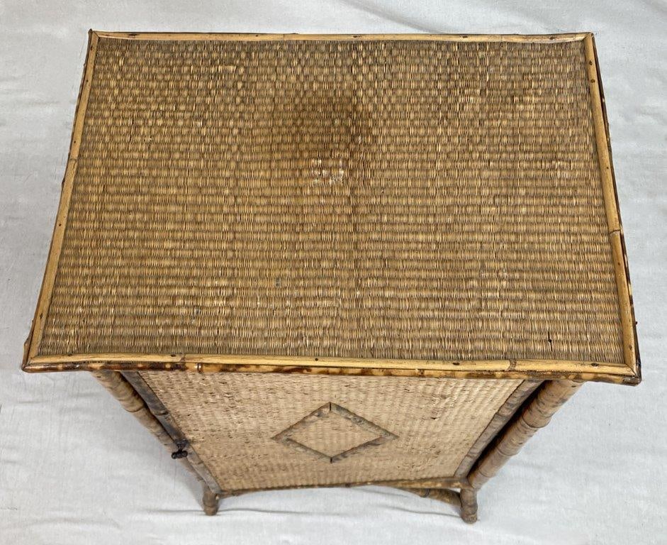 British Colonial-Style Bamboo and Rattan Cabinet - 2