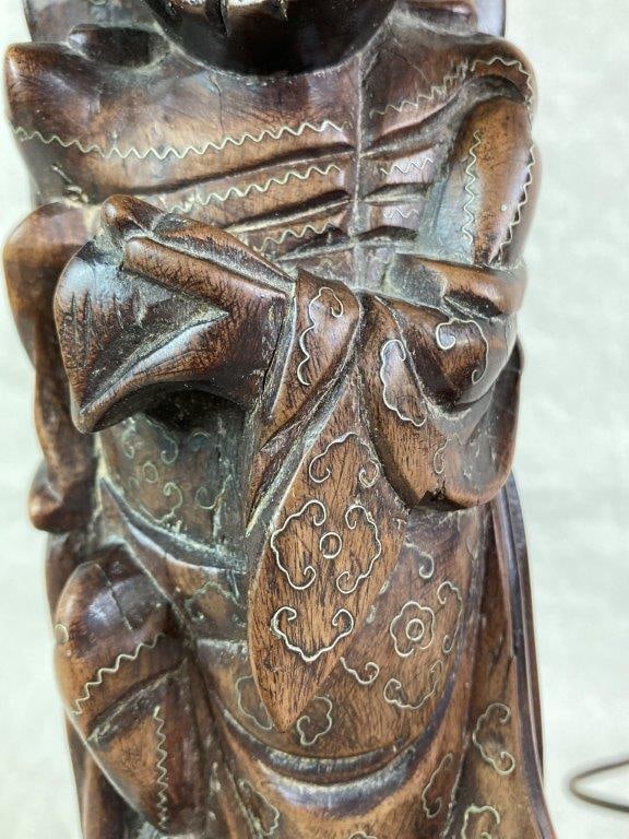 Chinese Carved Immortal Figure Table Lamps - 5