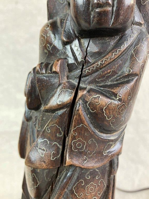 Chinese Carved Immortal Figure Table Lamps - 6