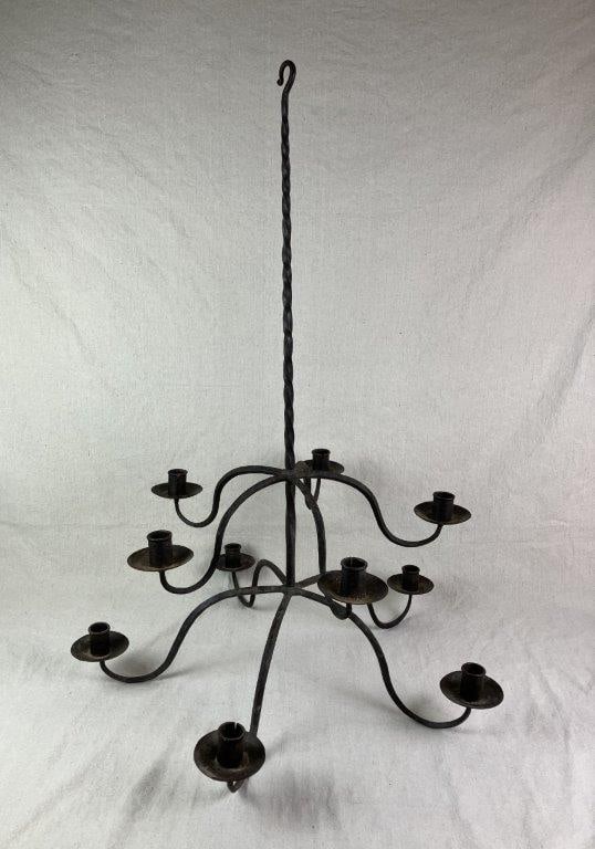 Wrought Iron Hanging Candelabra - 5