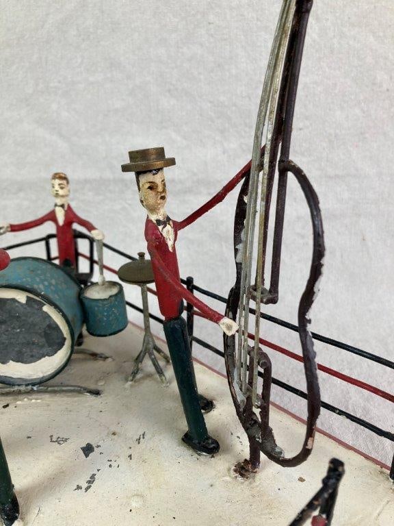 Folk Art Metal Musician Lamp - 3