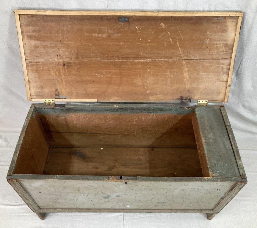 19th Century Painted Blanket Chest - 3