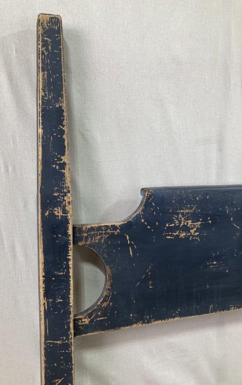 19th Century Blue Painted Country Bed - 3