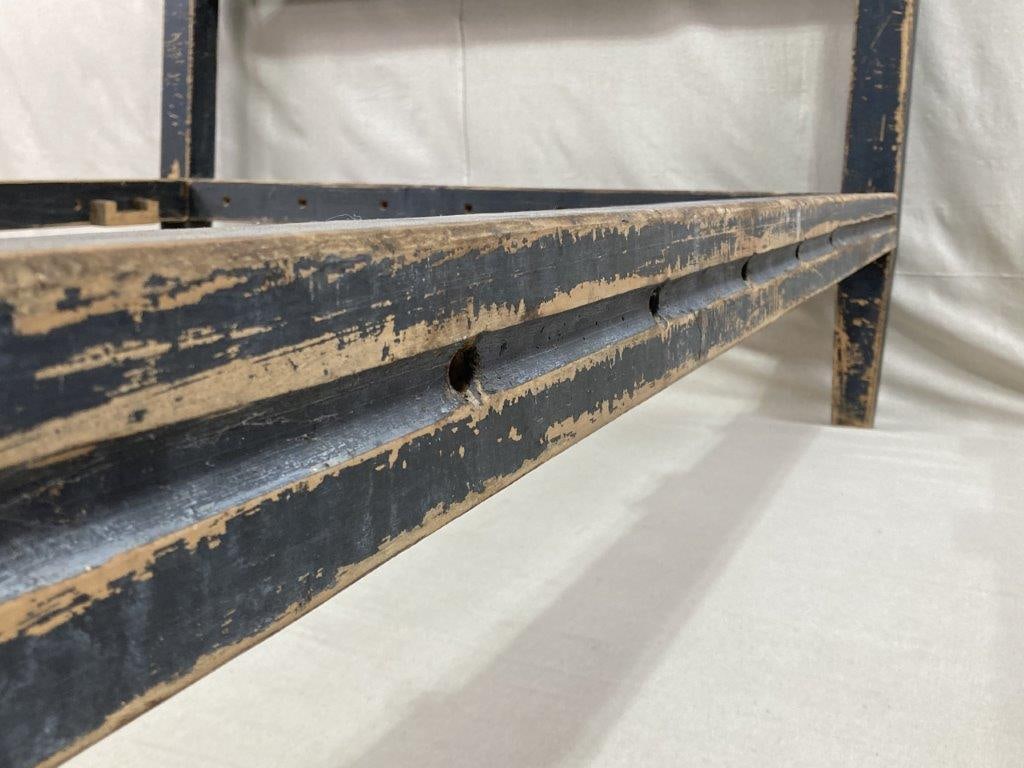 19th Century Blue Painted Country Bed - 5