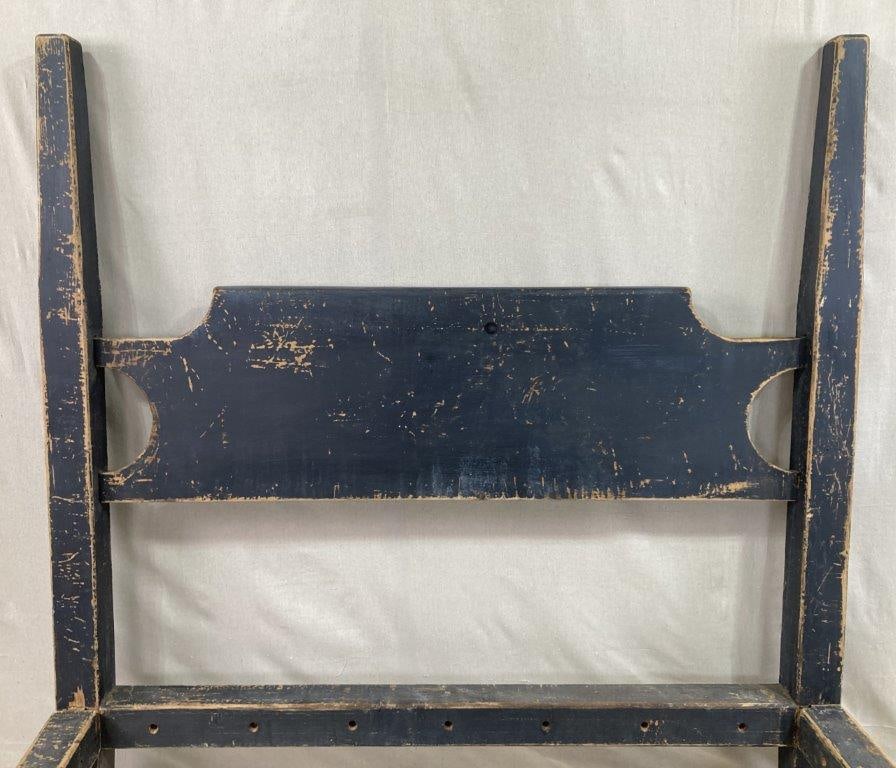 19th Century Blue Painted Country Bed - 7