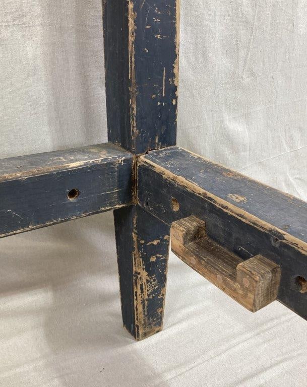 19th Century Blue Painted Country Bed - 8