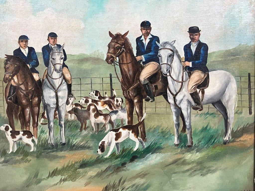 Connell, Hunting Scene with Riders and Hounds - 2