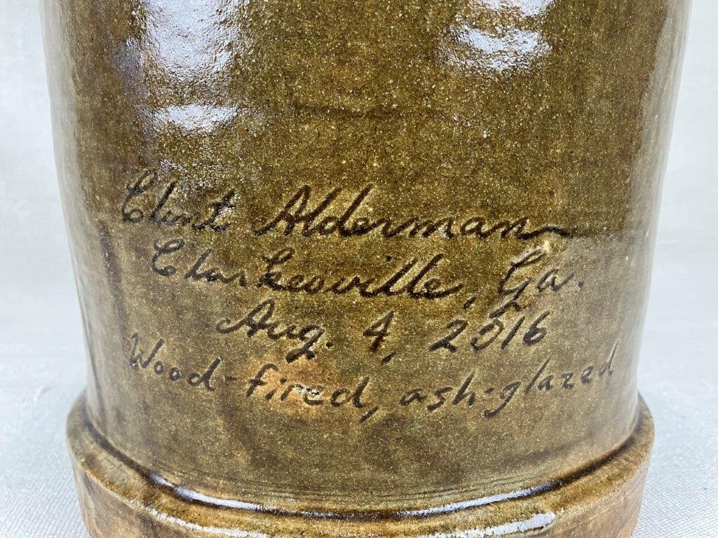 Clint Alderman Southern Stoneware Four Gallon Jug - 9