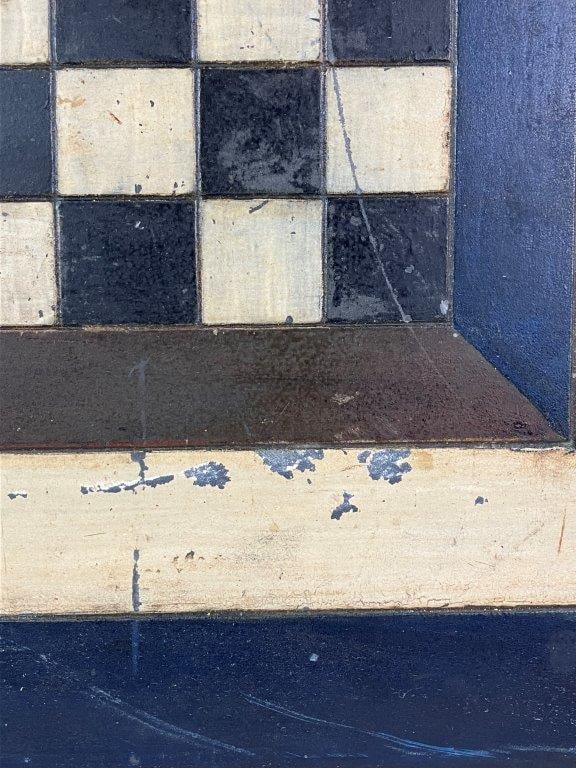 Folk Art Polychromed Chessboard - 2