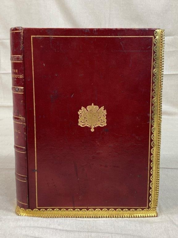 Leatherbound “The Spectator” Book Wastepaper Basket - 5