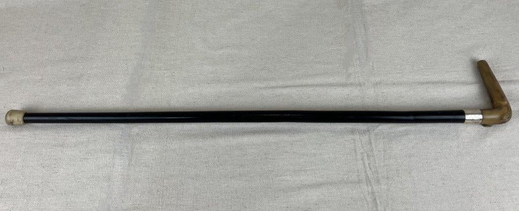 Antler and Sterling Cane - 5