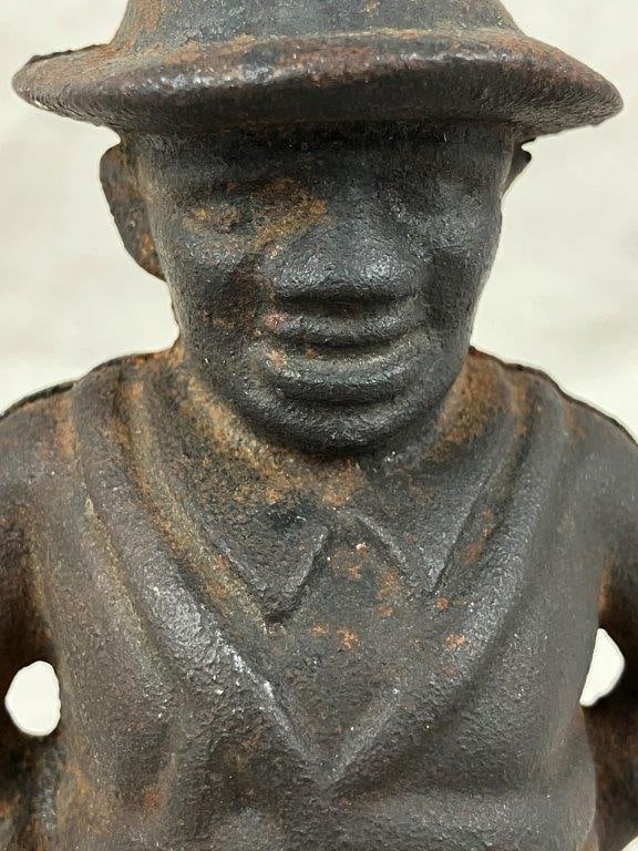 Cast Iron Farmer Still Bank - 3