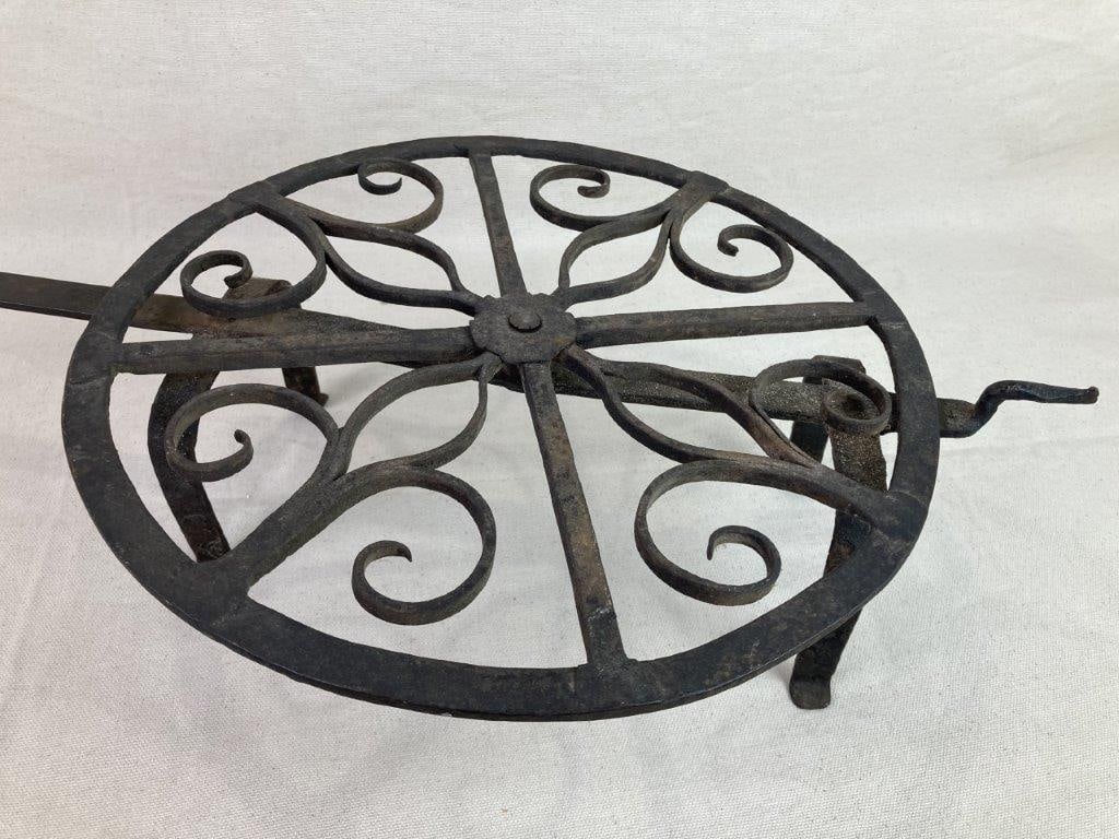 Wrought Iron Louisiana Rotating Hearth Trivet - 2