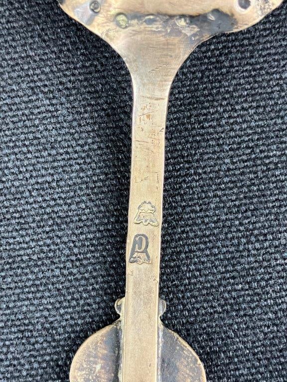 Three Sterling Silver Repousse Spoons - 7