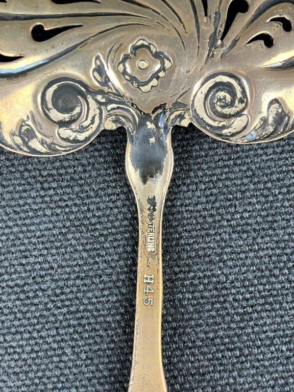 Three Sterling Silver Pierced Spoons - 7