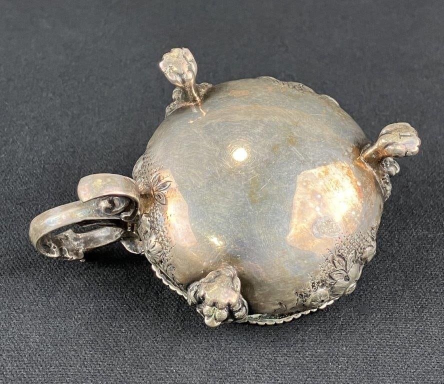 Ornate Silverplate Mustard Pot - 9