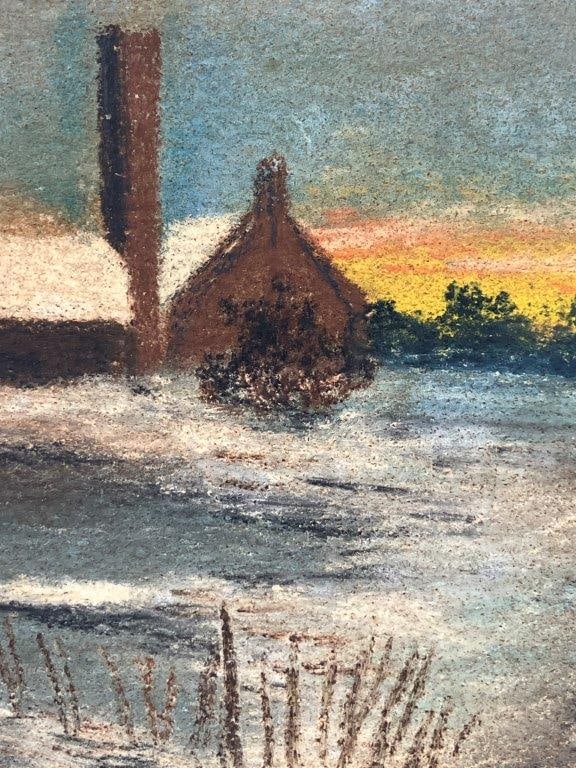 Signed Country Pastel Landscape Drawing - 3