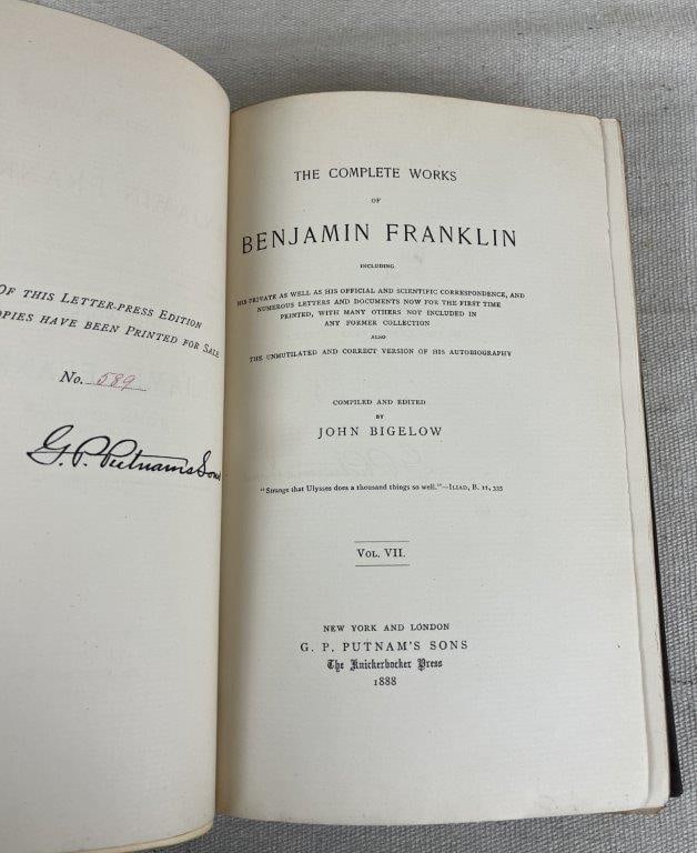 The Works of Benjamin Franklin by John Bigelow Letter-Press Edition - 16