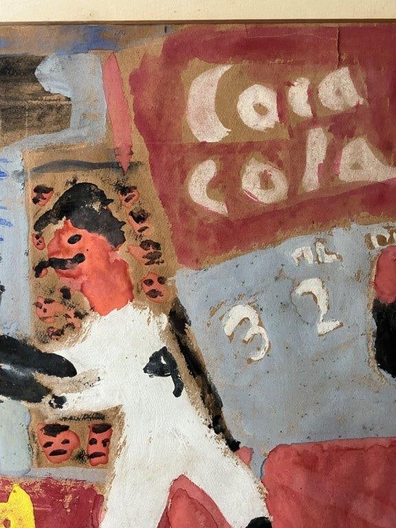 Mid-Century Baseball Watercolor Painting - 3