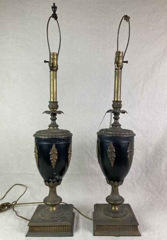 Pair of 19th Century Neoclassical Style Urn Lamps - 6