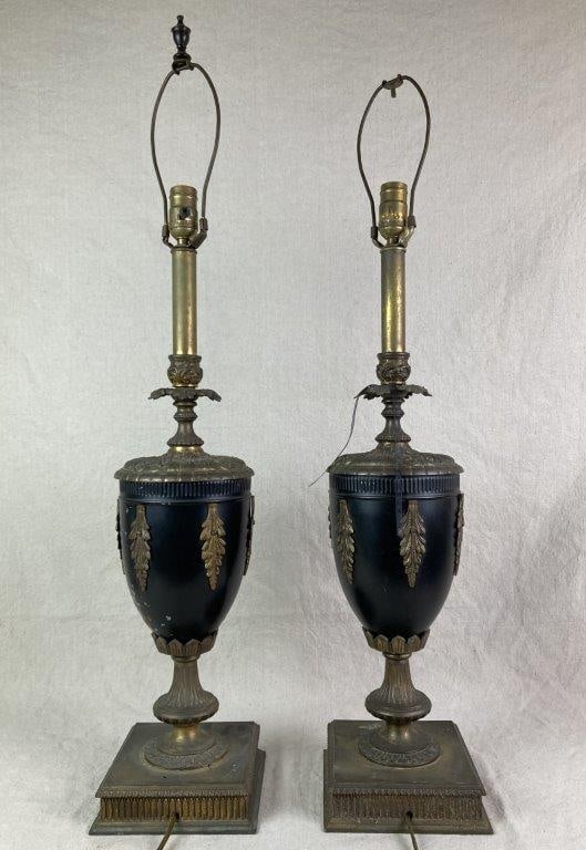 Pair of 19th Century Neoclassical Style Urn Lamps - 9