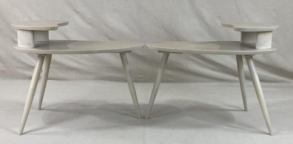 Pair of Mid Century Modern Sculpted table - 3