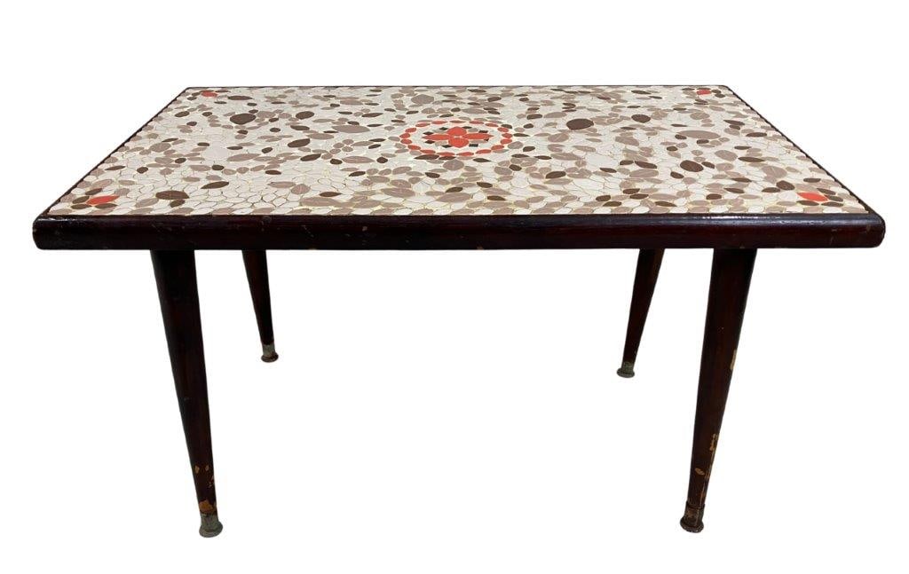 Mid Century Modern Mosaic Tile Coffee Table (1 of 6)