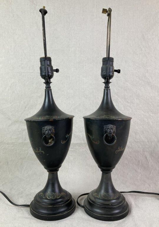 Toleware Urn Lamps - 2