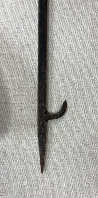 Antique Wrought Iron Fireplace Tools - 5