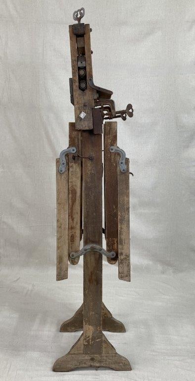 Antique Anchor Brand Folding Bench Clothes Wringer - 5