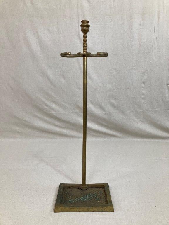 Fine Set of Brass Fireplace Tools - 2