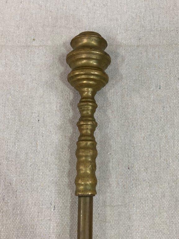 Fine Set of Brass Fireplace Tools - 7