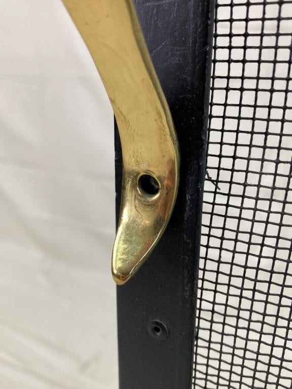 Fireplace Screen with Brass Accents - 5