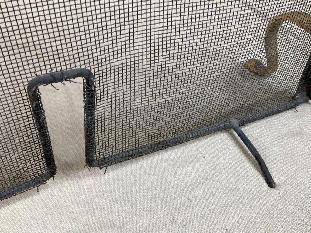 Fireplace Screen with Brass Accents - 7