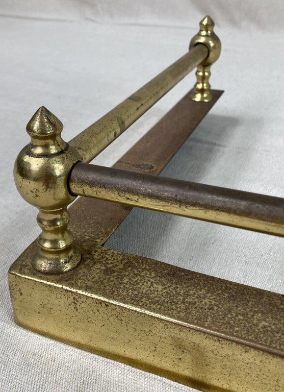 Decorative Brass Fireplace Fender - 3