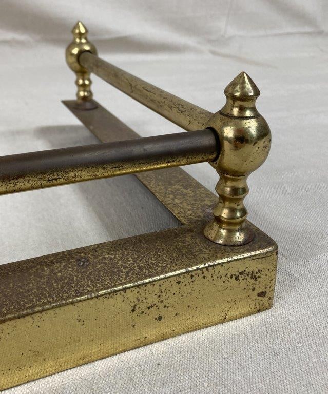 Decorative Brass Fireplace Fender - 4