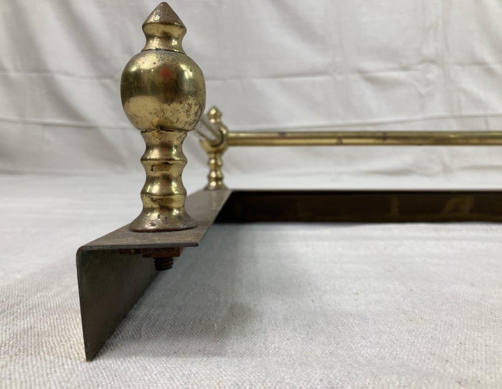 Decorative Brass Fireplace Fender - 7