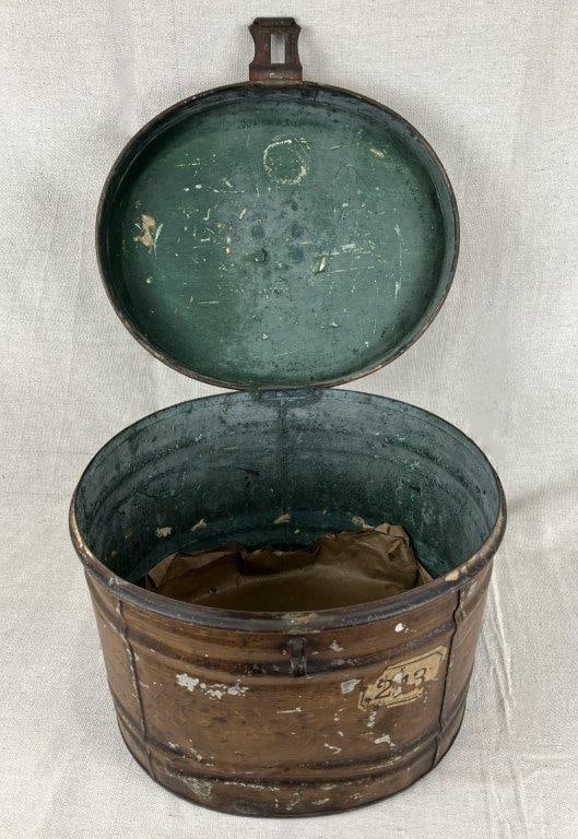 Polychromed Tin Hat Box - 5