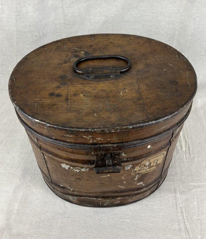 Polychromed Tin Hat Box - 6