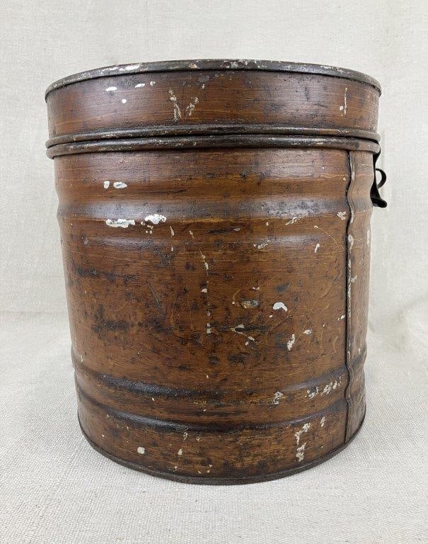 Polychromed Tin Hat Box - 7