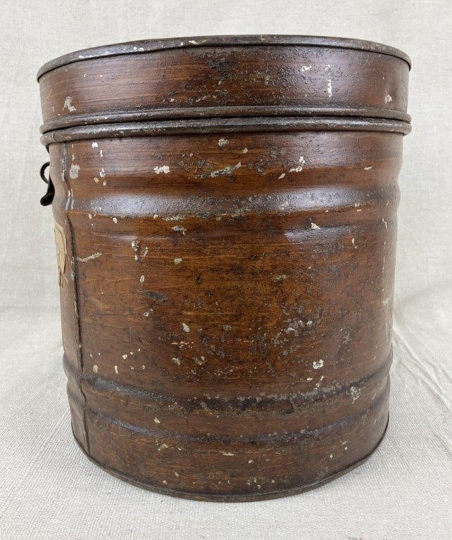 Polychromed Tin Hat Box - 9