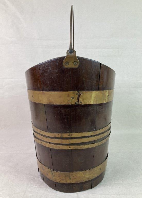 Georgian Mahogany Peat Bucket - 4