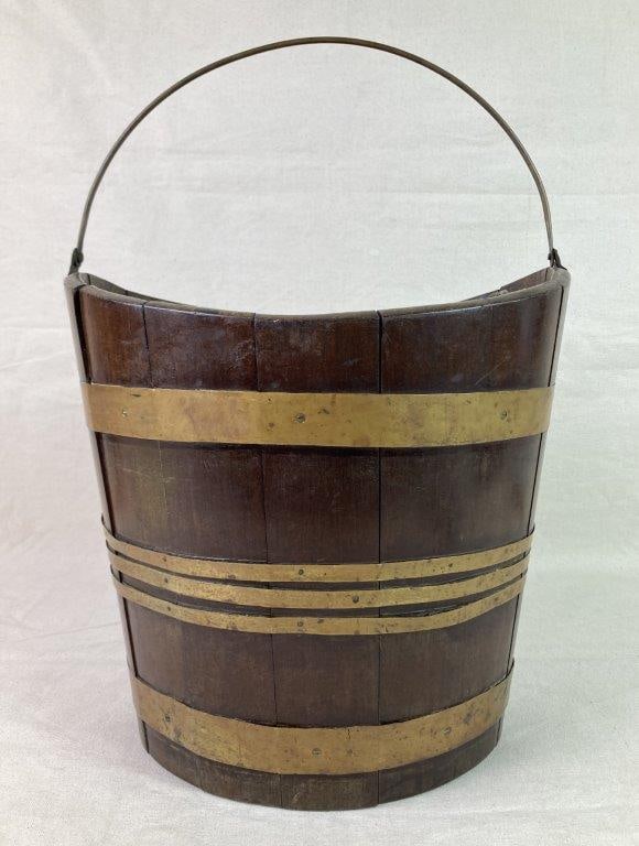 Georgian Mahogany Peat Bucket - 5
