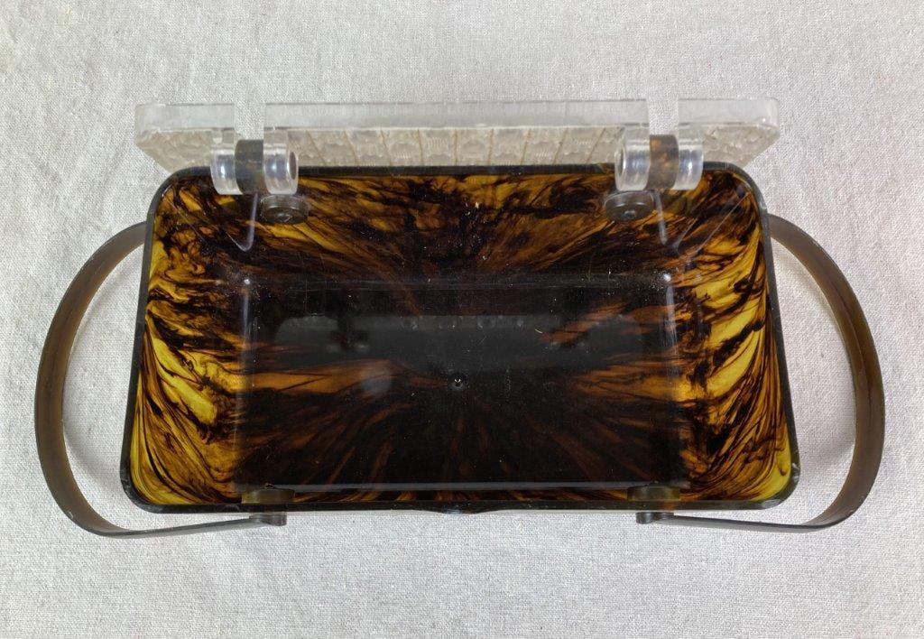 Vintage Lucite Box Purse - 4